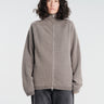 Our Legacy - Dash Zip Cardigan in Mud Spray Dye Cherub Wool