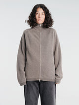 Our Legacy - Dash Zip Cardigan in Mud Spray Dye Cherub Wool