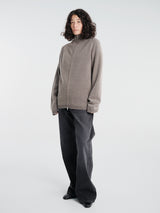 Our Legacy - Dash Zip Cardigan in Mud Spray Dye Cherub Wool