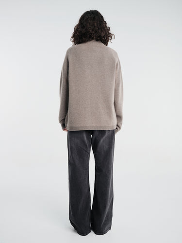 Our Legacy - Dash Zip Cardigan in Mud Spray Dye Cherub Wool