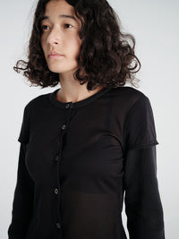 Our Legacy - Heat Longsleeve in Black Stocking Jersey