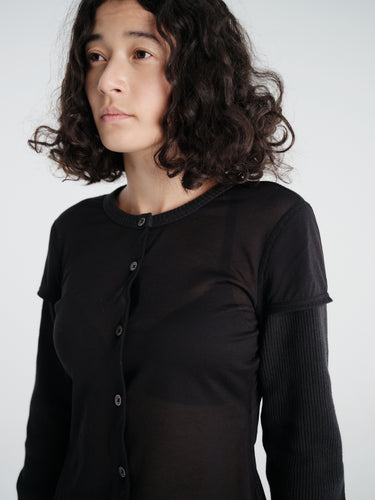 Our Legacy - Heat Longsleeve in Black Stocking Jersey