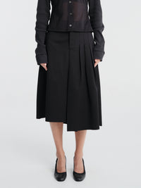Our Legacy - Origami Skirt in Coarse Black Gabardine
