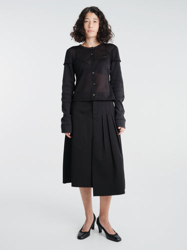 Our Legacy - Origami Skirt in Coarse Black Gabardine