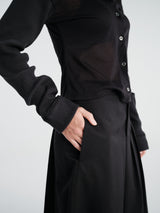 Our Legacy - Origami Skirt in Coarse Black Gabardine