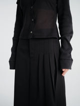 Our Legacy - Origami Skirt in Coarse Black Gabardine
