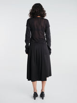 Our Legacy - Origami Skirt in Coarse Black Gabardine