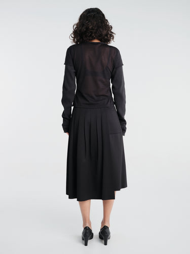 Our Legacy - Origami Skirt in Coarse Black Gabardine