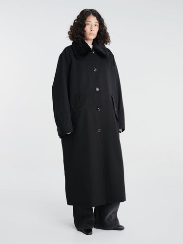 Our Legacy - Tundra Coat in Coarse Black Gabardine