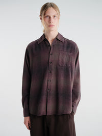 Our Legacy - Above Shirt in Cordial Dusk Check Grain Weave