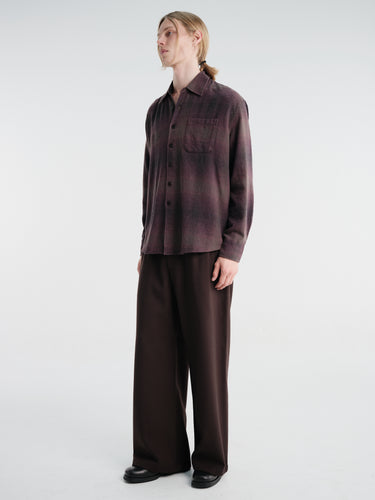 Our Legacy - Above Shirt in Cordial Dusk Check Grain Weave