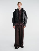 Our Legacy - Orbit Jacket in Malleable Black Bullhide