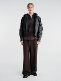 Our Legacy - Orbit Jacket in Malleable Black Bullhide