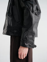 Our Legacy - Orbit Jacket in Malleable Black Bullhide
