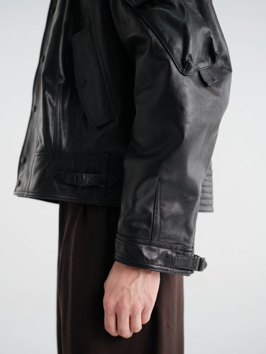 Our Legacy - Orbit Jacket in Malleable Black Bullhide