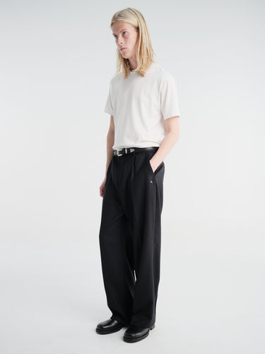 Our Legacy - Borrowed Chino in Black Panama Wool