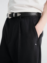 Our Legacy - Borrowed Chino in Black Panama Wool