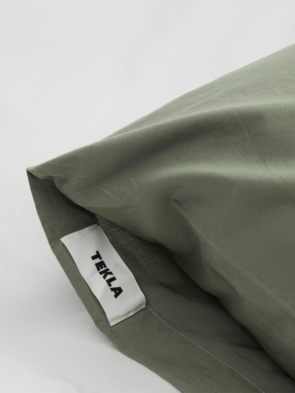Percale Pillow Sham in Olive Green