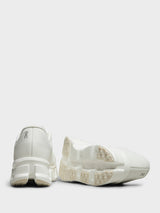 On - Cloudmonster Hyper PAF Sneakers in White and White