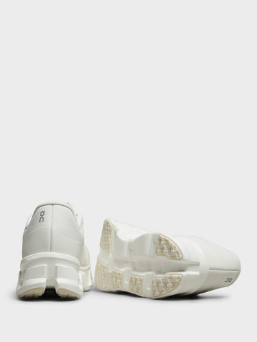 On - Cloudmonster Hyper PAF Sneakers in White and White