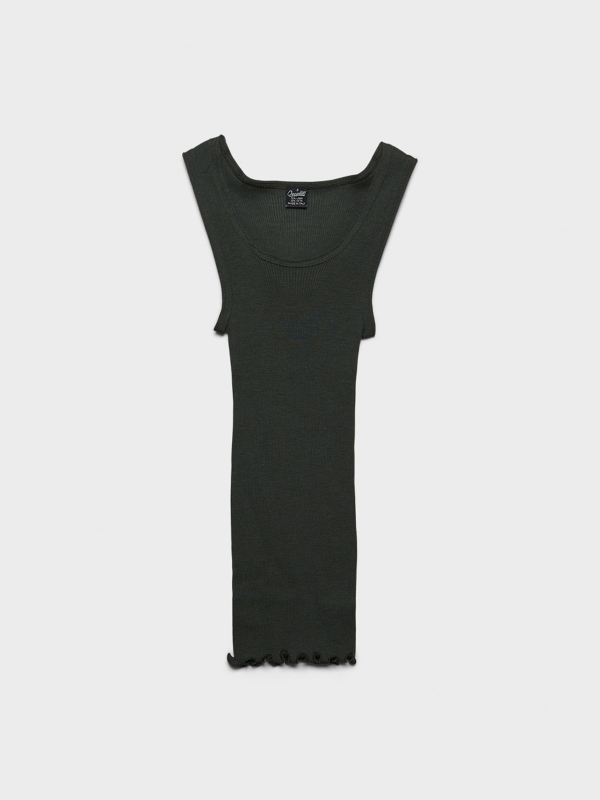 Oscalito - Wool and Silk Tank Top in Bosco