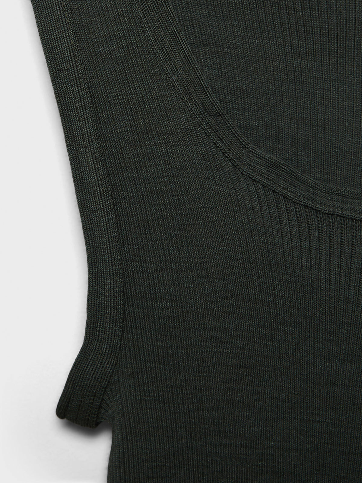 Oscalito - Wool and Silk Tank Top in Bosco