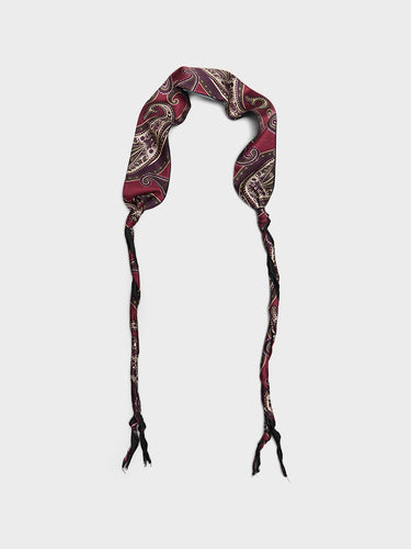 Twisted Tie in Burgundy Paisley