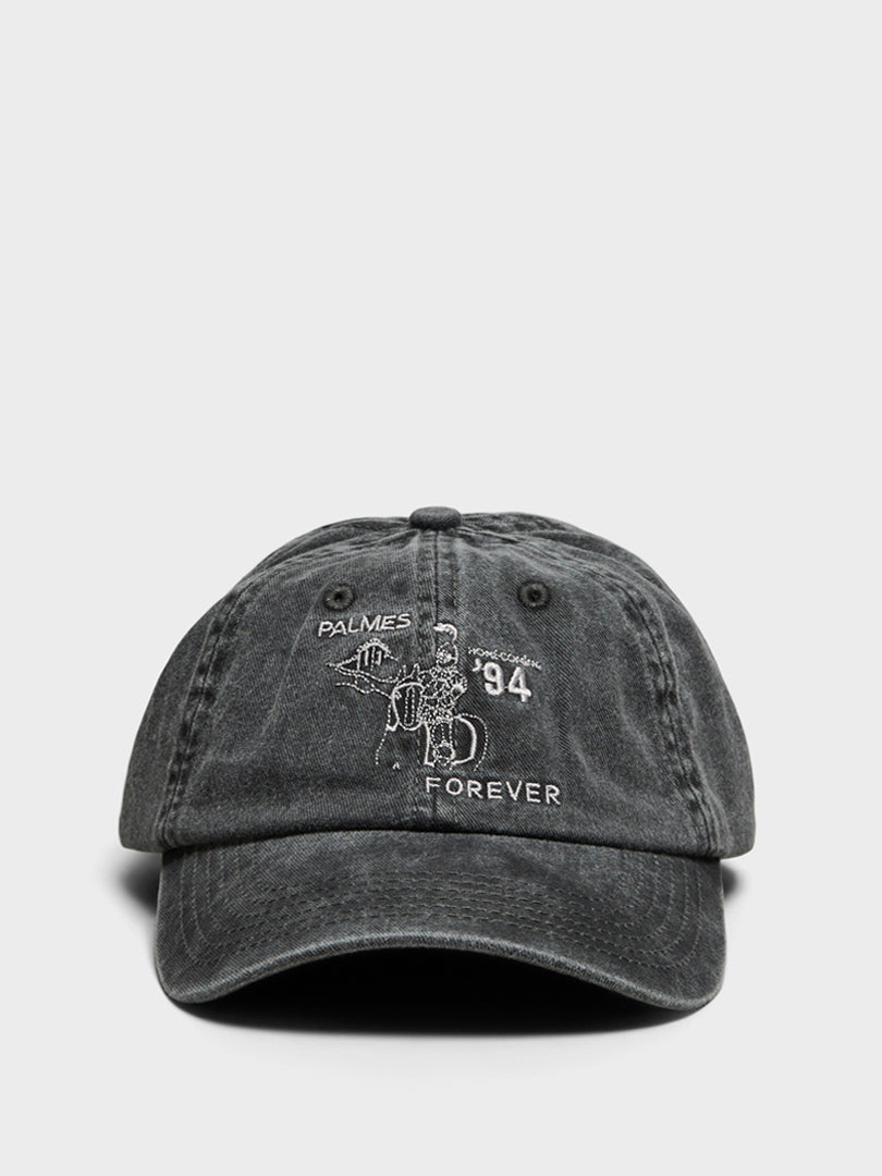 Palmes - Forever 6-Panel Cap in Charcoal