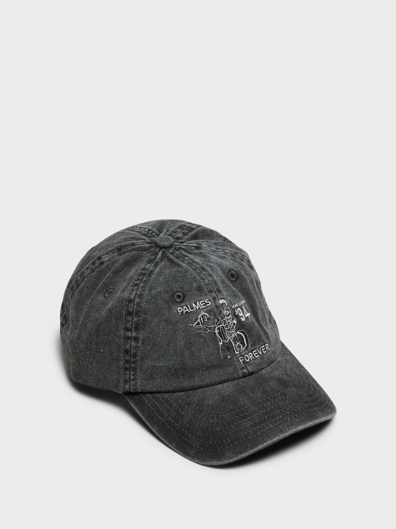 Palmes - Forever 6-Panel Cap in Charcoal