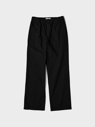 Palmes - Lucien Herringbone Trousers in Black