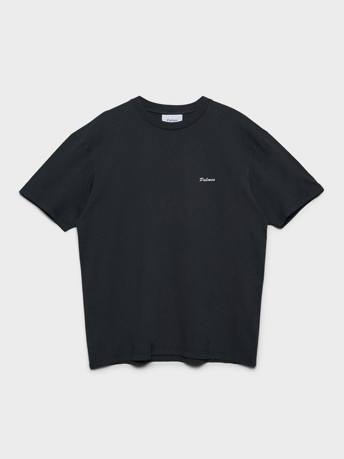 Palmes - Dyed T-Shirt in Washed Grey with White