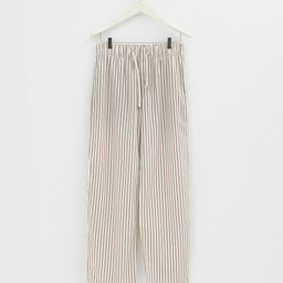 Tekla - Poplin Pyjamas Pants in Hopper Stripes