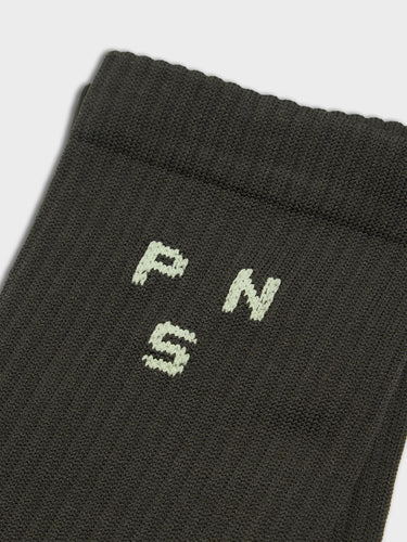 Pas Normal Studios - Off-Race Ribbed Socks in Dark Olive