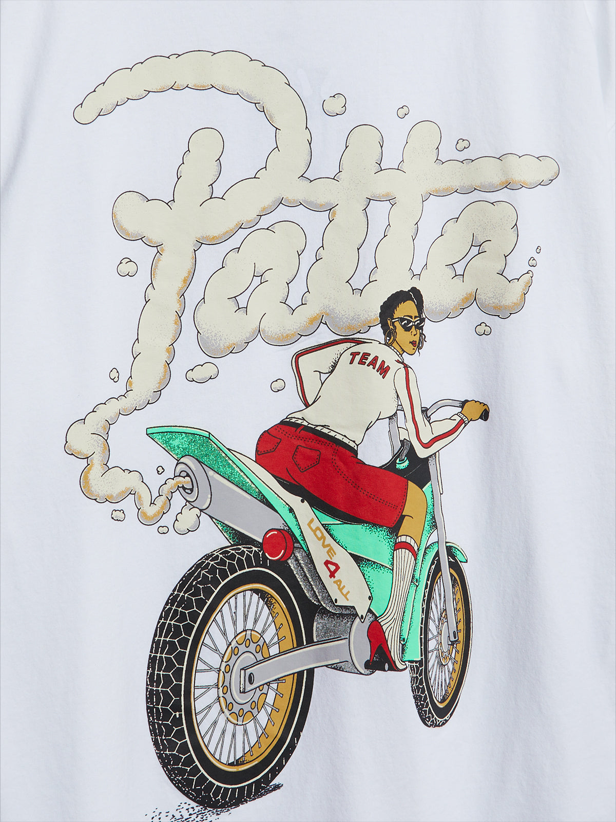 Patta - Biker T-Shirt in White