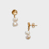 Anni Lu - Pearly Drop Short Earring in Brass With Gold Finish