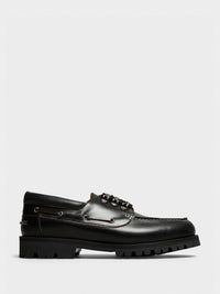 Pennon - Metal Hook Boat Shoes in Black