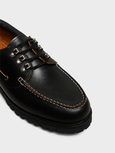 Pennon - Metal Hook Boat Shoes in Black