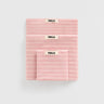 Tekla - Terry Towel in Shaded Pink Stripes