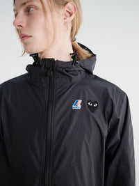 Comme des Garçons PLAY - CDG Play x K Way Full Zip Packable Jacket in Black