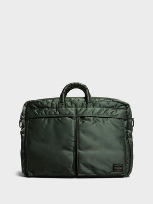 Porter ALL NEW TANKER 2Way Briefcase in Sage Green