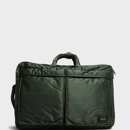 Porter-Yoshida & Co. - ALL NEW TANKER Double Zip 3Way Briefcase in Sage Green