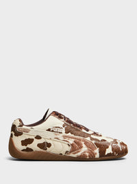 Puma - Speedcat Cow Sneakers in Chocolate Brown-Gum