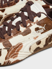 Puma - Speedcat Cow Sneakers in Chocolate Brown-Gum
