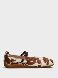 Puma - Speedcat Ballet Cow Print in Chocolate Brown-Warm White