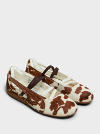 Puma - Speedcat Ballet Cow Print in Chocolate Brown-Warm White