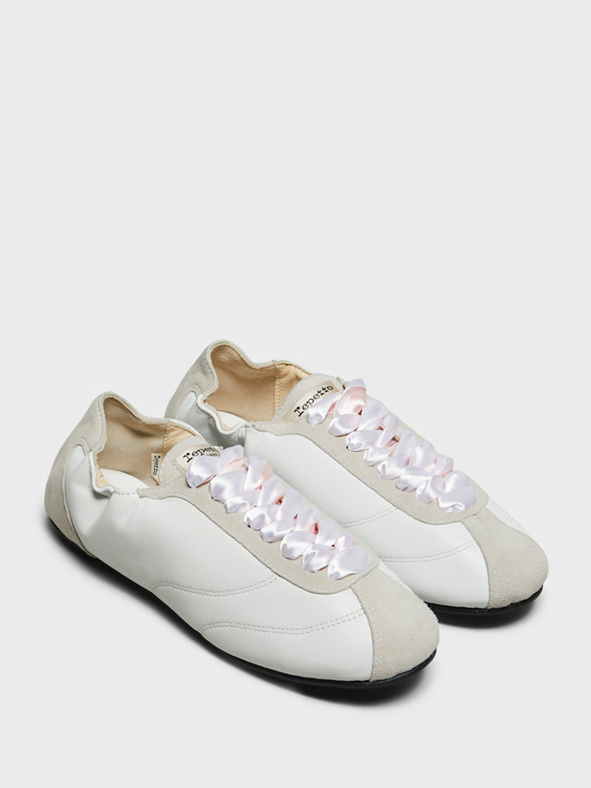 Repetto - Meline Silk Tennis Shoes in Blanc