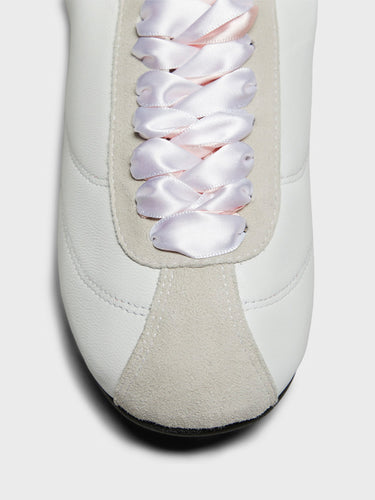 Repetto - Meline Silk Tennis Shoes in Blanc