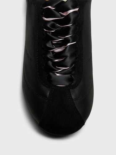 Repetto - Meline Silk Tennis Shoes in Noir