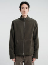 Rier - Full Zip Fleece in Taupe
