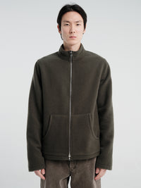 Rier - Full Zip Fleece in Taupe
